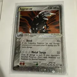 2003 Pokemon Aggron EX Sandstorm Holo 95/100 TCG LP+ NM - Image 1