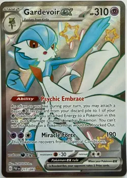 Gardevoir ex Pokemon SV: Paldean Fates Shiny Ultra Rare 217/091 NM - Image 1