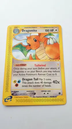 Pokemon 2002 Expedition base set Dragonite #43/165 - Image 1