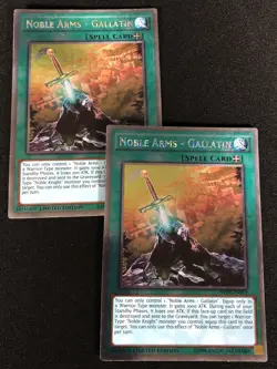 Yugioh Noble Arms of Gallatin NKRT-EN019 Platinum x2 (NM) - Image 1