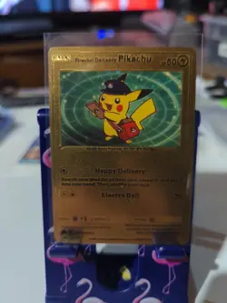 Special Delivery Pikachu Gold Foil Pokemon Card Promo SWSH074 - Image 2