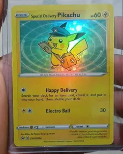 Pokemon Pikachu Special Delivery SWSH074 DiY Promo Placeholder Card NMint - Image 1
