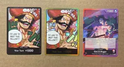 One Piece Gol.D.Roger GOLD DON!! + regular & leader Card (OP-13) English - Image 1