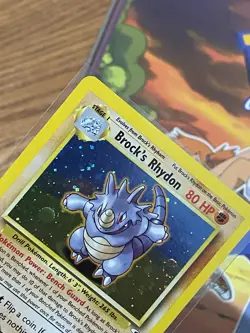 Brock's Rhydon Gym Heroes Holo Card 002/132 LP Condition Pokemon TCG MP - Image 3