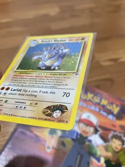 Brock's Rhydon Gym Heroes Holo Card 002/132 LP Condition Pokemon TCG MP - Image 4