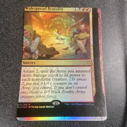 Widespread Brutality MTG War of the Spark NFC Foil Miscut/Misprint - Image 1