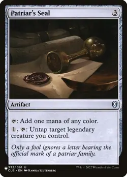 Patriar's Seal 1x MtG Mystery Booster List MB1 SP/NM - Image 1