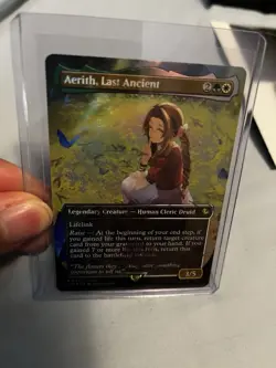 Aerith, Last Ancient (Borderless) (Chocobo Track Foil) Commander: Final Fantasy - Image 1