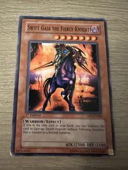 Yu-Gi-Oh Swift Gaia the Fierce Knight 1st Edition SD5-EN006 MP - Image 1