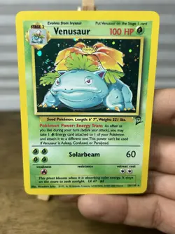 Pokemon TCG Venusaur Base Set 2 Holo Rare 18/130 Vintage Card WOTC - SWIRL 🌀 - Image 3
