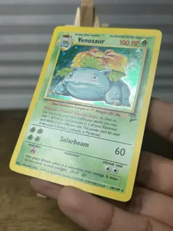 Pokemon TCG Venusaur Base Set 2 Holo Rare 18/130 Vintage Card WOTC - SWIRL 🌀 - Image 4