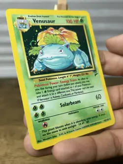 Pokemon TCG Venusaur Base Set 2 Holo Rare 18/130 Vintage Card WOTC - SWIRL 🌀 - Image 5