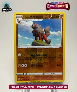 Arcanine 084/196 Reverse Holo Pokemon TCG: Lost Origin Card MINT SHIPPED TODAY - Image 1