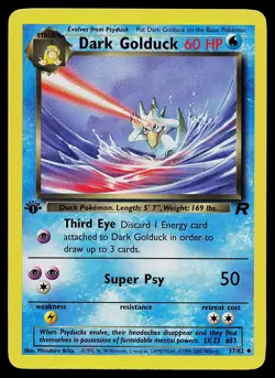 Pokemon Card - Dark Golduck Team Rocket 37/82 Uncommon 1st Edition - Image 1