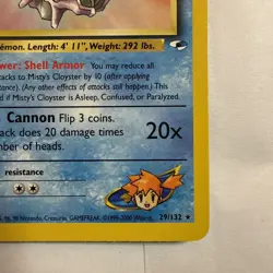 Pokemon Card - Misty's Cloyster Gym Heroes 29/132 1st Edition - Image 2