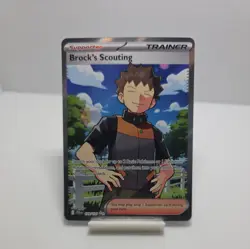 Pokemon Card Brock's Scouting 179/159 Journey Together Full Art Trainer NM - Image 1