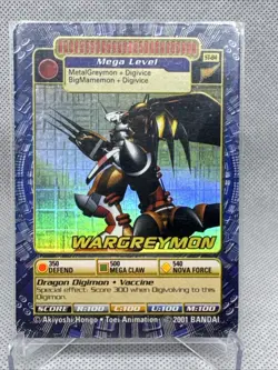 Holo Wargreymon Digimon St-84 Digimon Card Bandai 2001 - Image 1