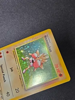 Pokemon TCG Hitmonchan 7/102 Base Set Unlimited Holo Rare Vintage Card - Image 2