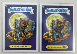 2 Card Lot Garbage Pail Kids Book Worms Book Of The Ted Necronomicon Ron 36a,b - Image 1