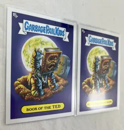 2 Card Lot Garbage Pail Kids Book Worms Book Of The Ted Necronomicon Ron 36a,b - Image 2