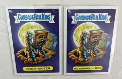 2 Card Lot Garbage Pail Kids Book Worms Book Of The Ted Necronomicon Ron 36a,b - Image 5