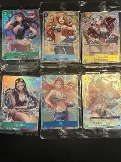 One Piece TCG EXCLUSIVE Asia Mini Tin Vol 2 Set of All 6 Promo Foil Cards SEALED - Image 1