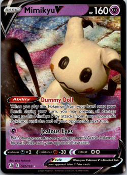 Mimikyu V 062/163 Battle Styles Ultra Rare Holo Pokemon TCG Card NM Foil - Image 1