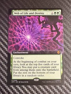 MTG Web of Life and Destiny (Extended Art) Normal NM Marvel's Spider-Man Magic - Image 1