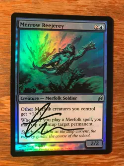 Magic the Gathering MTG foil Merrow Reejery Lorwyn signed NM - Image 2