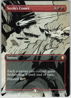 MTG Sozin's Comet (0309) (Borderless) Foil NM Avatar: The Last Airbender Magic 3 - Image 1