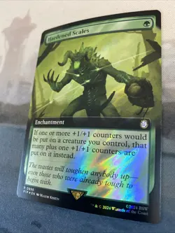 Hardened Scales (0998) Extended Art Surge Foil - MTG: Fallout (PIP) NM/M - Image 4