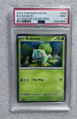 2023 Pokemon Black Star Promo Bulbasaur 151 Poster Collection #46 PSA 9 Mint - Image 1