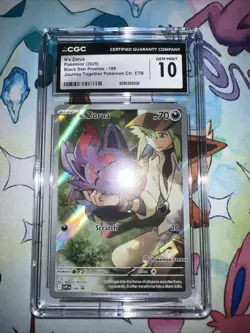 Pokemon N's Zorua Pokemon Center 189 CGC 10 Black Star Promo - Image 1