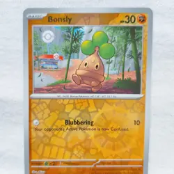 Bonsly 110/197 SV03: Obsidian Flames Reverse Holo Pokemon TCG - Image 2