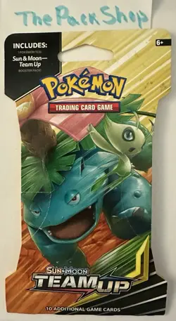 Pokemon Sun & Moon Team Up Sleeved Booster Pack Venusaur & Celebi Sealed - Image 1