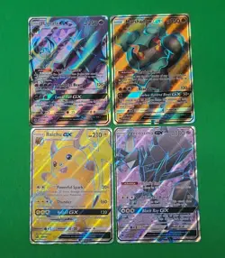Pokemon Tcg Alternate Full Art GX's Lot Of 4 Raichu Necrozma Marshadow Lunala NM - Image 4