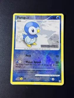 Piplup 93/130 Pokemon TCG - Diamond & Pearl - Reverse Holo Stamped 2007 DMG - Image 1