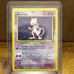 Pokemon TCG Mewtwo Base Set Holo 10/102; Ungraded, Excellent Condition - Image 1