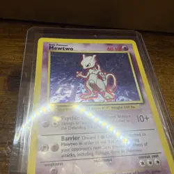 Pokemon TCG Mewtwo Base Set Holo 10/102; Ungraded, Excellent Condition - Image 2