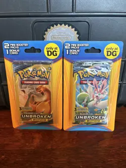 POKEMON SUN AND MOON UNBROKEN BONDS DOLLAR GENERAL MINI BLISTER PACK 2X - Image 1