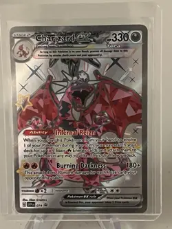 Pokemon Charizard ex SVP074 Shiny Paldean Fates Black Star Promo NM - Image 1