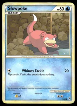 Pokemon Tcg Slowpoke #70 Pokemon Call of Legends LP - Image 1