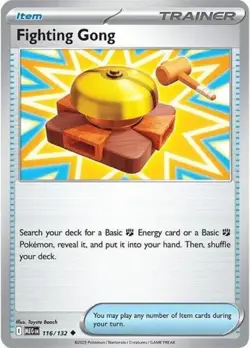 1x Fighting Gong (#116/132) NM Eng Pokemon - ME01: Mega Evolution - Image 1