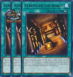 Yugioh! 3x Temple of the Kings MZTM-EN097 Rare 1st Ed NM - Image 1