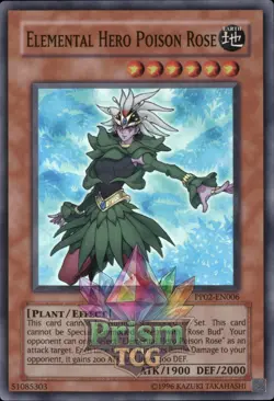 Elemental HERO Poison Rose super rare PP02-EN006 Yugioh - Image 1
