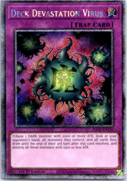 Deck Devastation Virus RA03-EN150 Platinum Secret Rare - 1st Edition Yugioh - Image 1