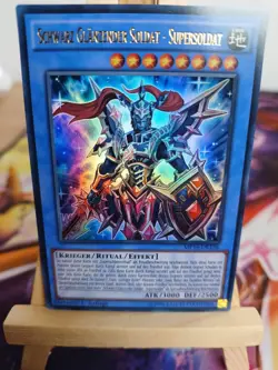 Schwarz Glanzender Soldat-Supersoldat MP16-DE136 Ultra Rare DE NM YUGIOH - Image 1