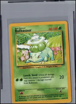 Pokemon Card Bulbasaur (67/130) Base Set 2 Common Non-Foil - Image 1