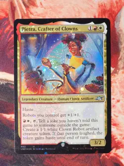 Pietra, Crafter of Clowns (Galaxy Foil) Unfinity Magic Gathering MTG UNF - Image 1