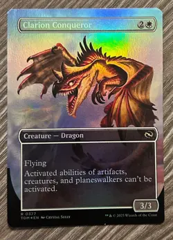 Clarion Conqueror #377 Foil Borderless Rare MTG 2025 Tarkir: Dragonstorm (TDM) - Image 2